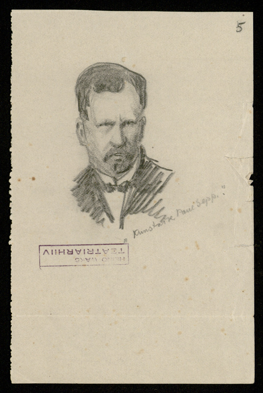 Paul (author) Blacksmith, Autoportree, kunstnik Paul Sepp. Dateerimata. Heino Vaksa kogu