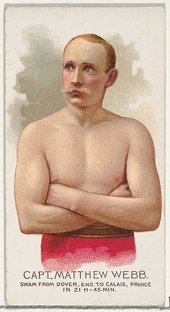 Allen & Ginter, Captain Matthew Webb, Swam from Dover, England to Calais, France, from World's Champions, Series 2 (N29) for Allen & Ginter Cigarettes