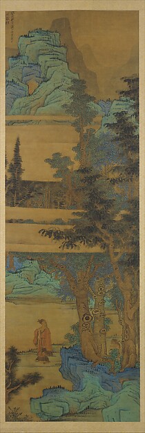 Chen Hongshou, Scholar-recluse in blue-green landscape