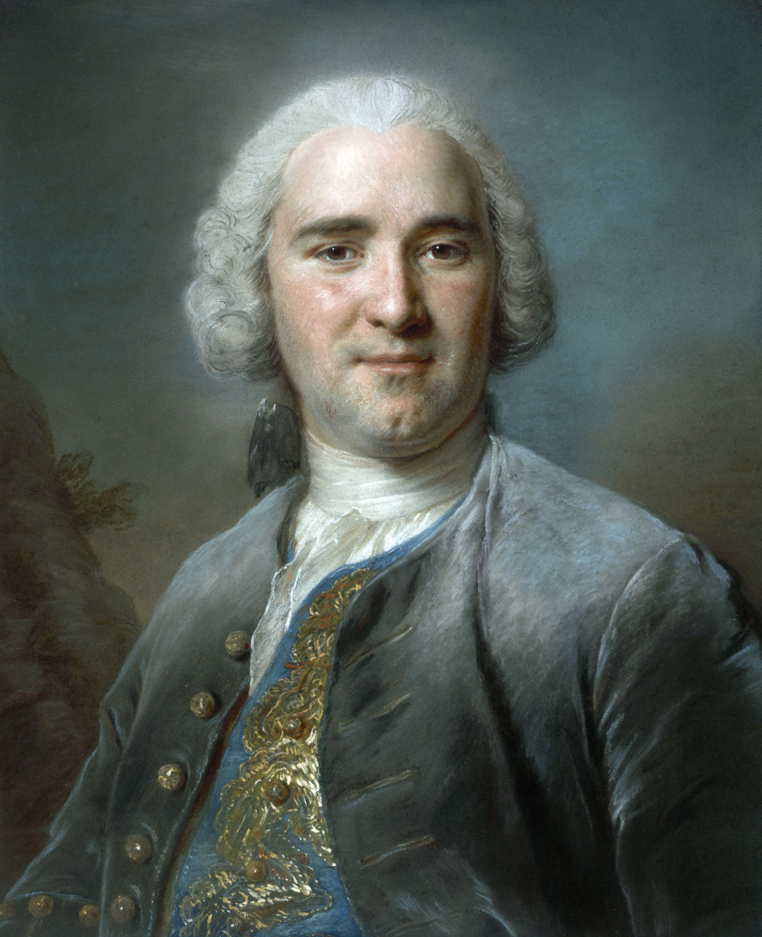 Maurice-Quentin de La Tour, Portrait d'homme au gilet bleu