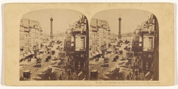 Unknown, La Colonne de Juillet, a Paris. - Vue Instantanee.