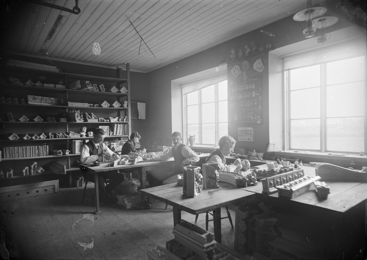 Henri Osti's Fotografiateliér, Målarsalen, Upsala-Ekeby AB, Flogsta, Uppsala augusti 1890