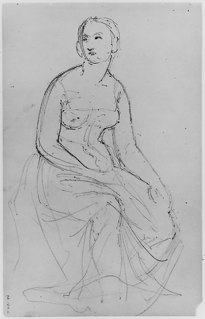 Daniel Huntington, Portrait of a Woman (from Sketchbook)