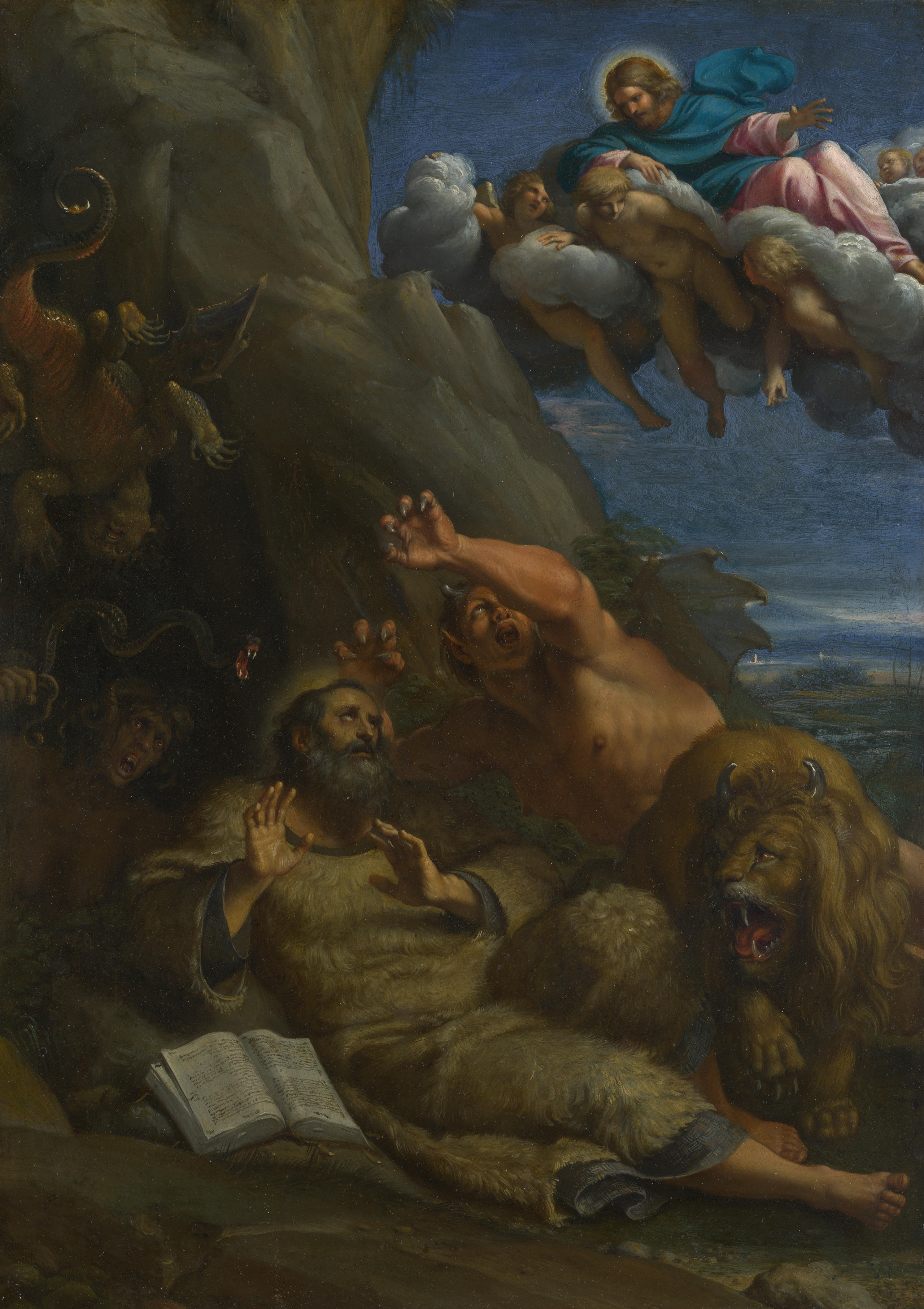 Annibale Carracci, Christ appearing to Saint Anthony Abbot