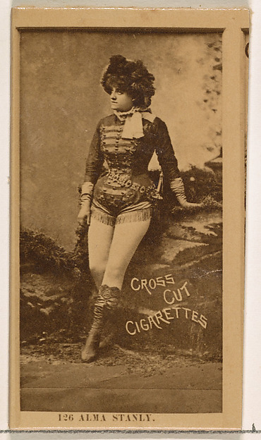 W. Duke, Sons & Co., Card Number 126, Alma Stanley, from the Actors and Actresses series (N145-2) issued by Duke Sons & Co. to promote Cross Cut Cigarettes