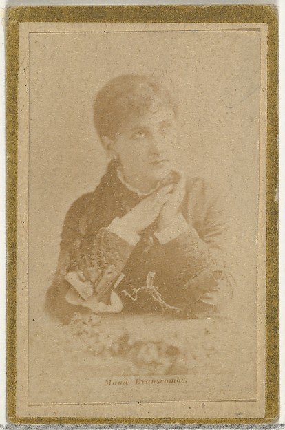 Allen & Ginter, Maud Branscombe, from the Actresses and Celebrities series (N60, Type 2) promoting Little Beauties Cigarettes for Allen & Ginter brand tobacco products