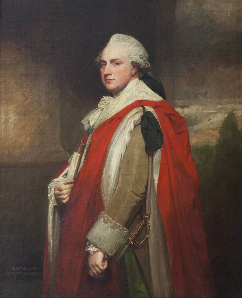 George Romney, Sir Brownlow Cust, 1st Baron Brownlow FSA, FRS, MP (1744 – 1807)