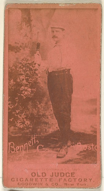 Goodwin & Company, Bennett, Catcher, Boston, from the Old Judge series (N172) for Old Judge Cigarettes