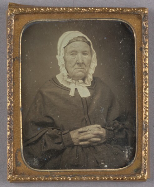 Unknown, [Portrait of a Seated Elderly Woman in Matron Cap]