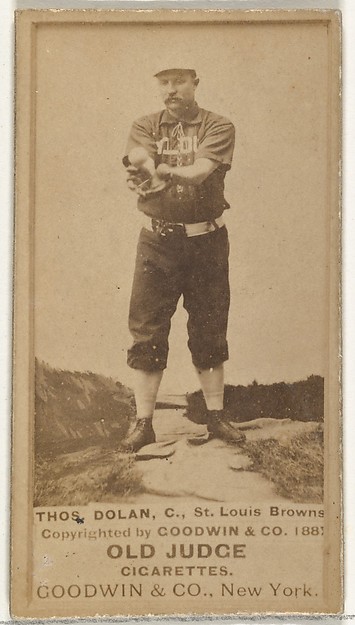 Goodwin & Company, Thomas J. "Tom" Dolan, Catcher, St. Louis Browns, from the Old Judge series (N172) for Old Judge Cigarettes