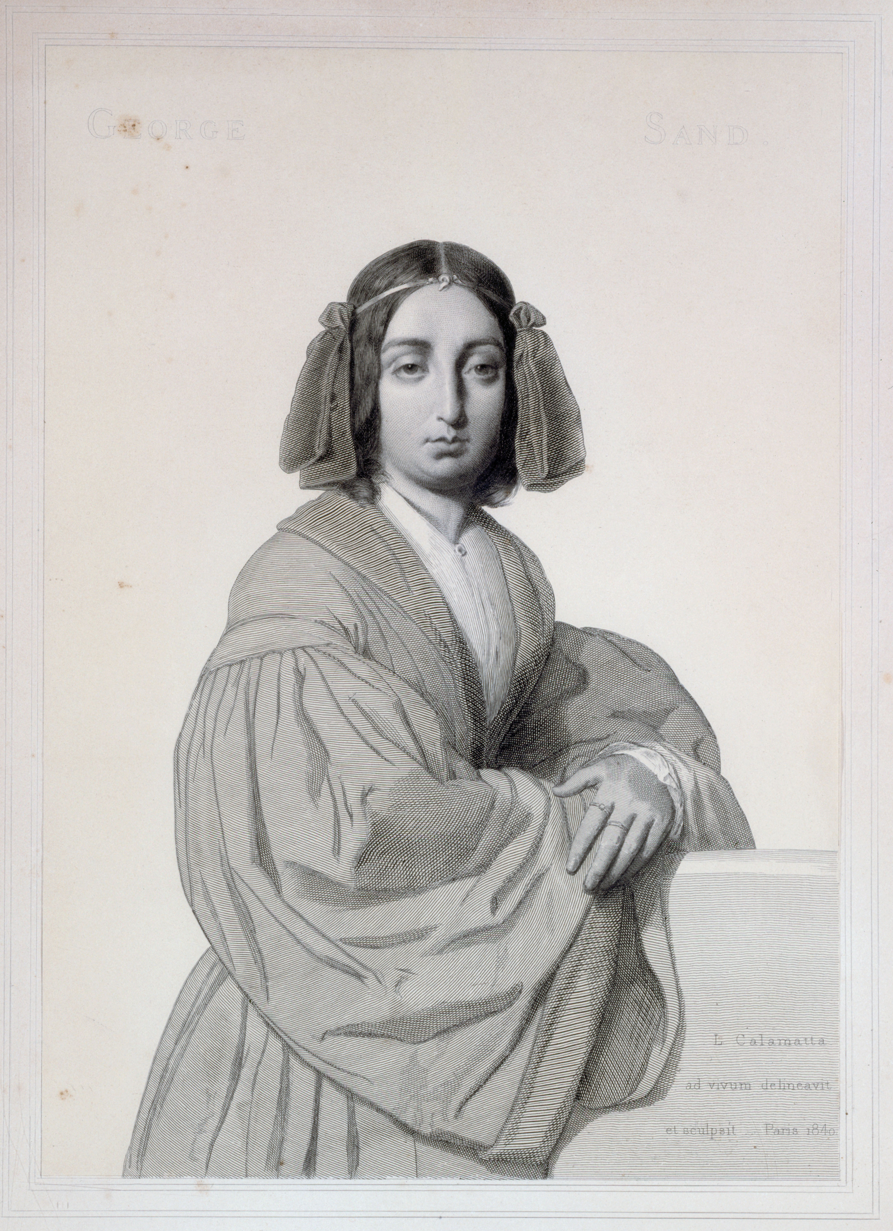 Luigi Calamatta, Portrait de George Sand en 1837