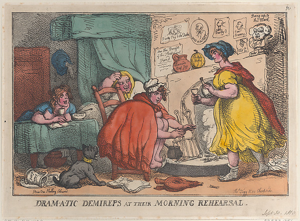 Thomas Rowlandson, Dram-a-tic Demireps at their Morning Rehearsal