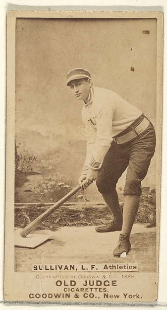 Goodwin & Company, Sullivan, Left Field, Philadelphia Athletics, from the Old Judge series (N172) for Old Judge Cigarettes