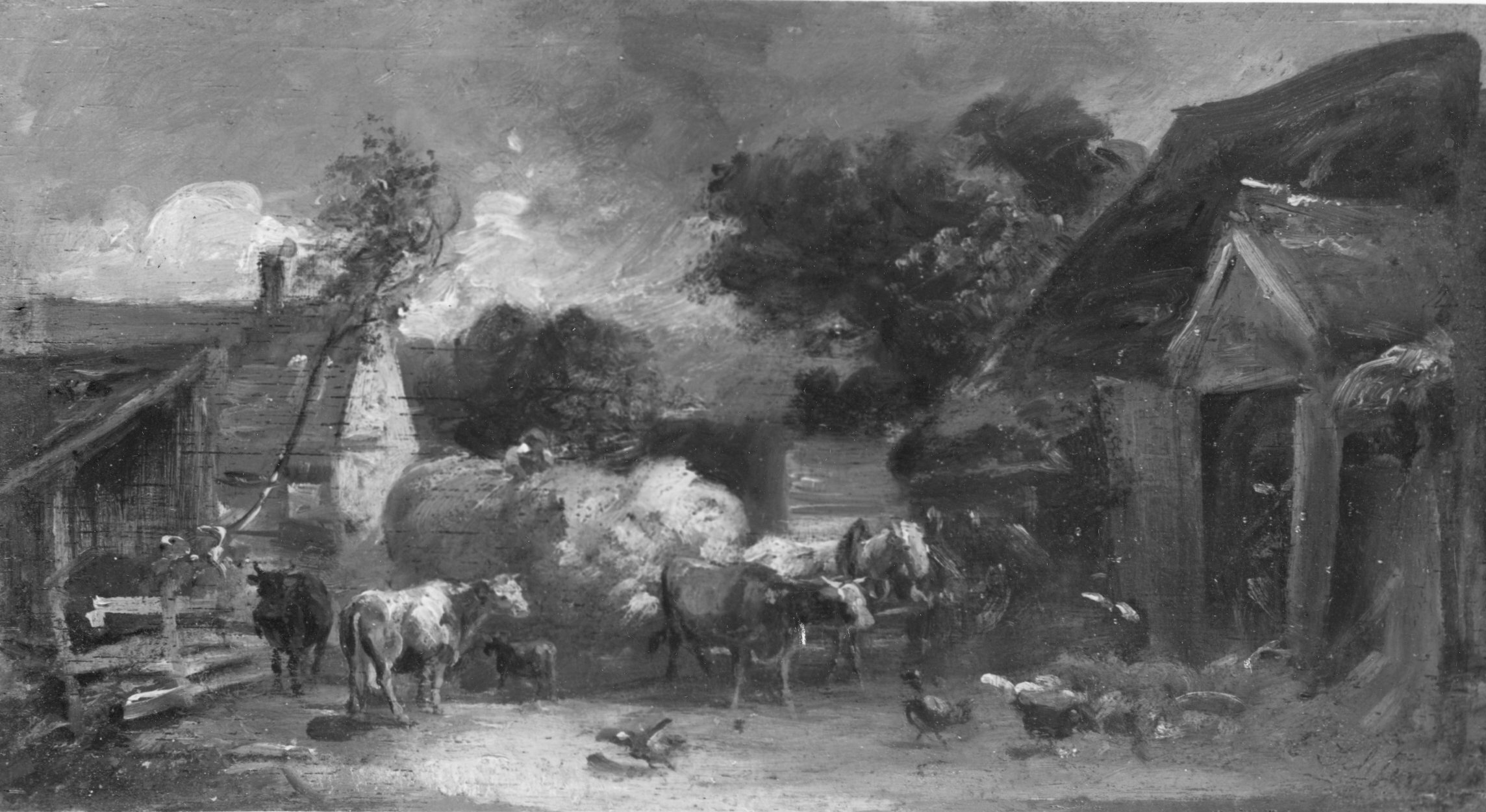 Eduard Schleich the Elder, Gaul in a peasant-yard