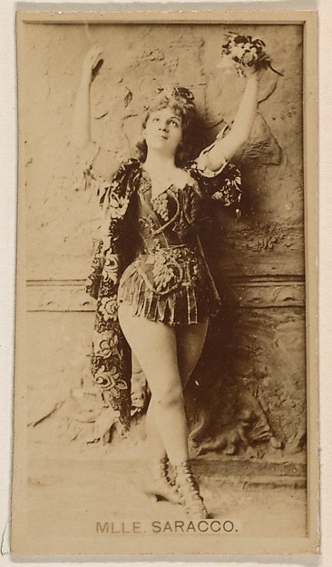 Kinney Brothers Tobacco Company, Mlle. Elisa Saracco, from the Actresses series (N245) issued by Kinney Brothers to promote Sweet Caporal Cigarettes