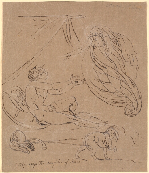 Nicolai Abildgaard, Scene of Ossian; Agandecca viser sig for Fingal. Af Fingal-digtet