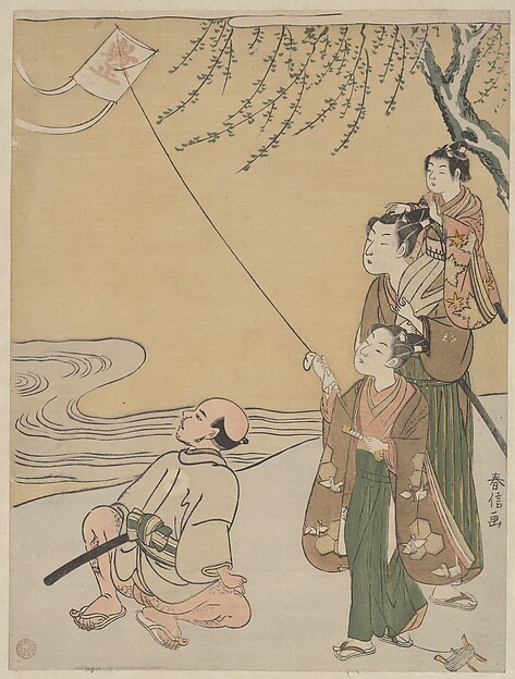 Suzuki Harunobu, Kite Flying