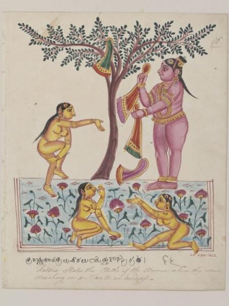 Unknown, Krishna steals the gopis' clothes
