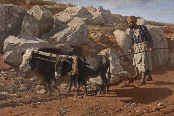 Charles Verlat, Plough Ox and Mule with Fellah