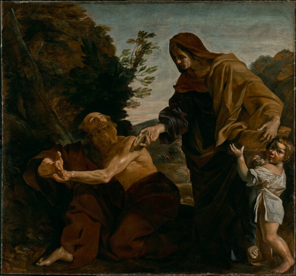 Giovanni Lanfranco, Elijah Receiving Bread from the Widow of Zarephath