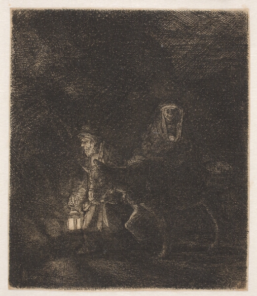 Rembrandt van Rijn, Flugten til Egypten, natlig scene