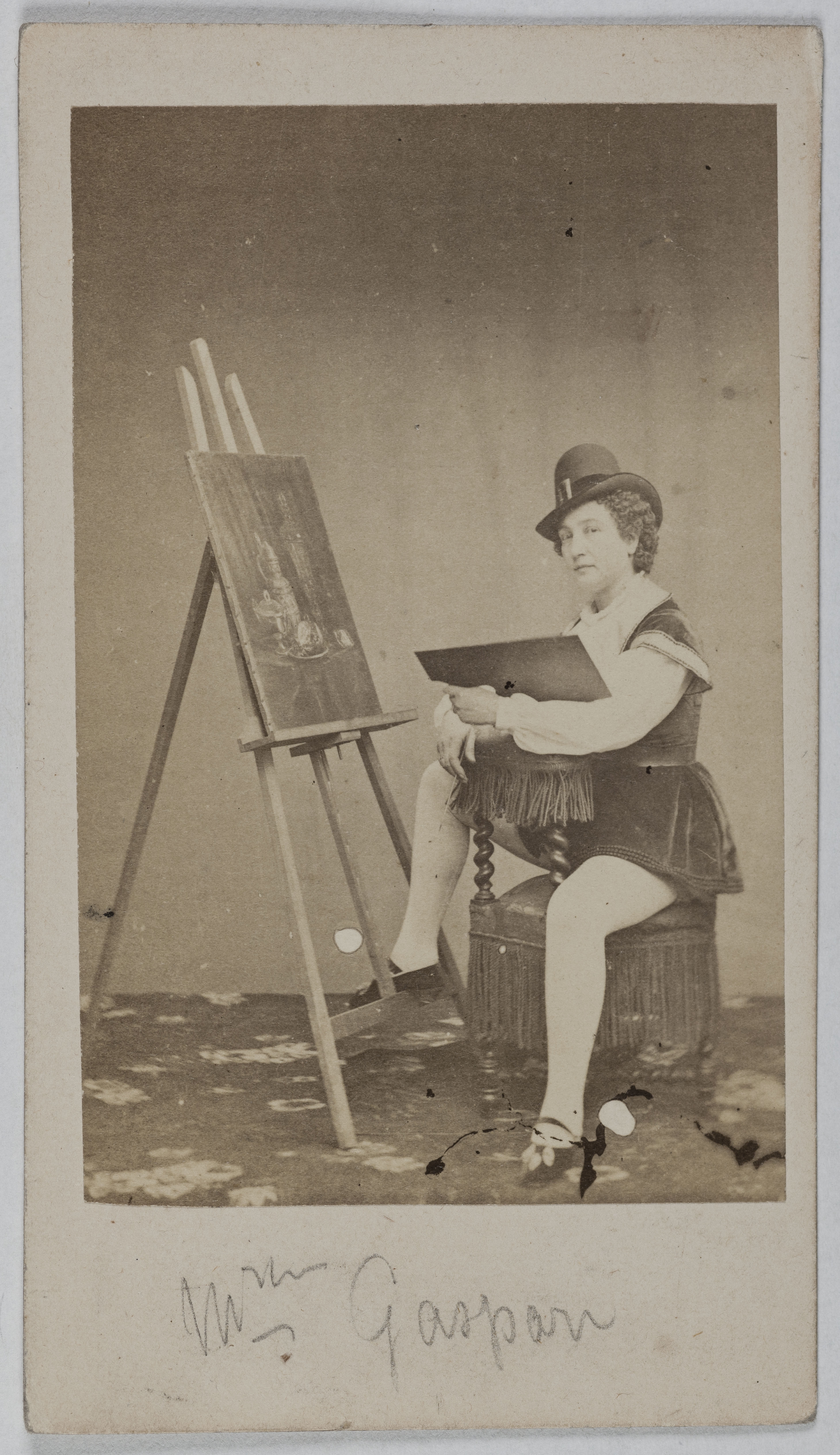 Anonyme, Portrait d'Emilie Gaspari, épouse d'Auguste Gaspari , (actrice ?)
