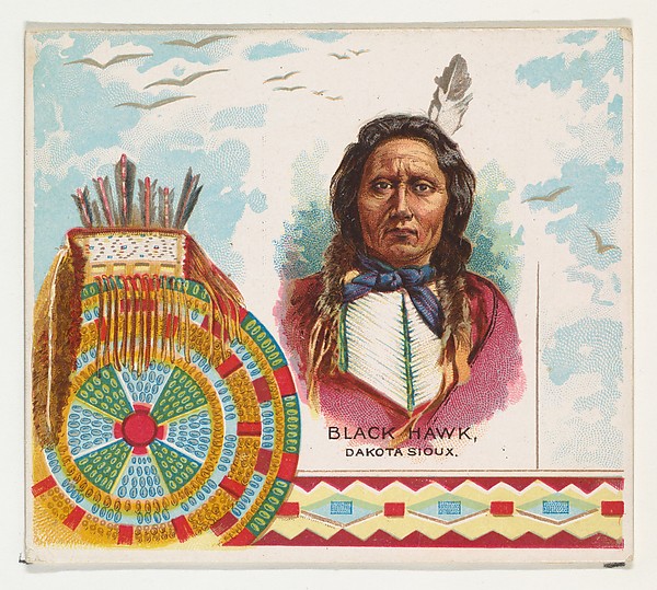 Allen & Ginter, Black Hawk, Dakota Sioux, from the American Indian Chiefs series (N36) for Allen & Ginter Cigarettes