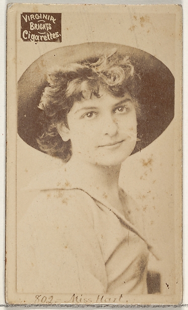 Allen & Ginter, Card 802, Miss Hart, from the Actors and Actresses series (N45, Type 2) for Virginia Brights Cigarettes