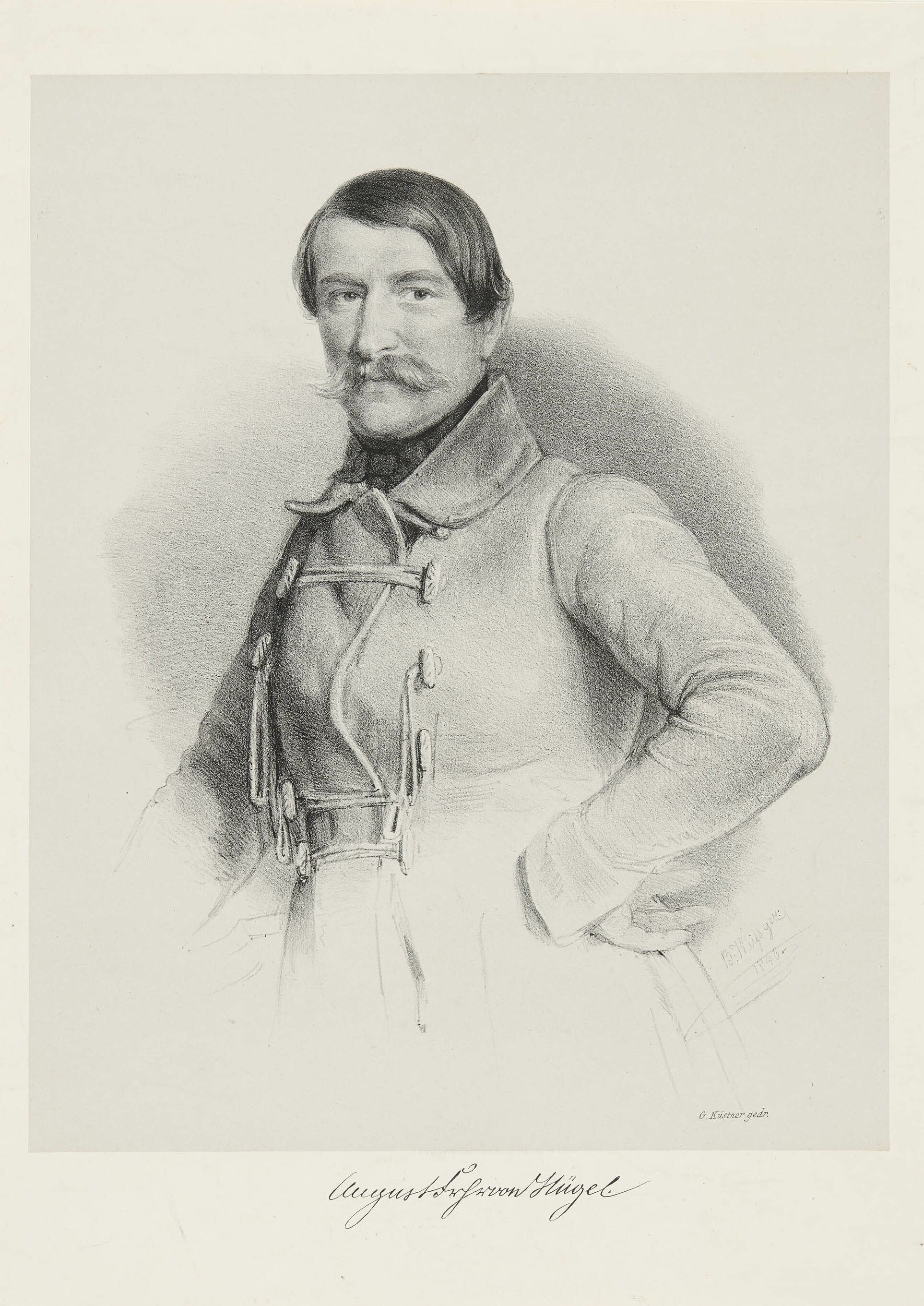 Bonaventura Weiss, Bildnis August Friedrich von Hügel