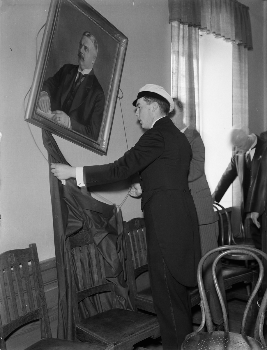Paul Sandberg, Porträtt av professor Wilhelm Sjögren avtäcks, Gotlands nation, Östra Ågatan 13