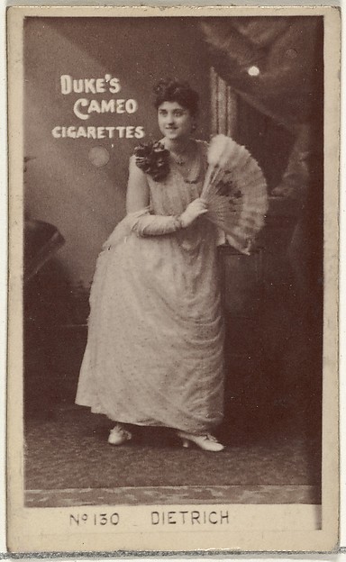W. Duke, Sons & Co., Card Number 130, Dietrich, from the Actors and Actresses series (N145-4) issued by Duke Sons & Co. to promote Cameo Cigarettes