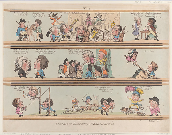 Thomas Rowlandson, Grotesque Borders for Rooms & Halls, Plate 14