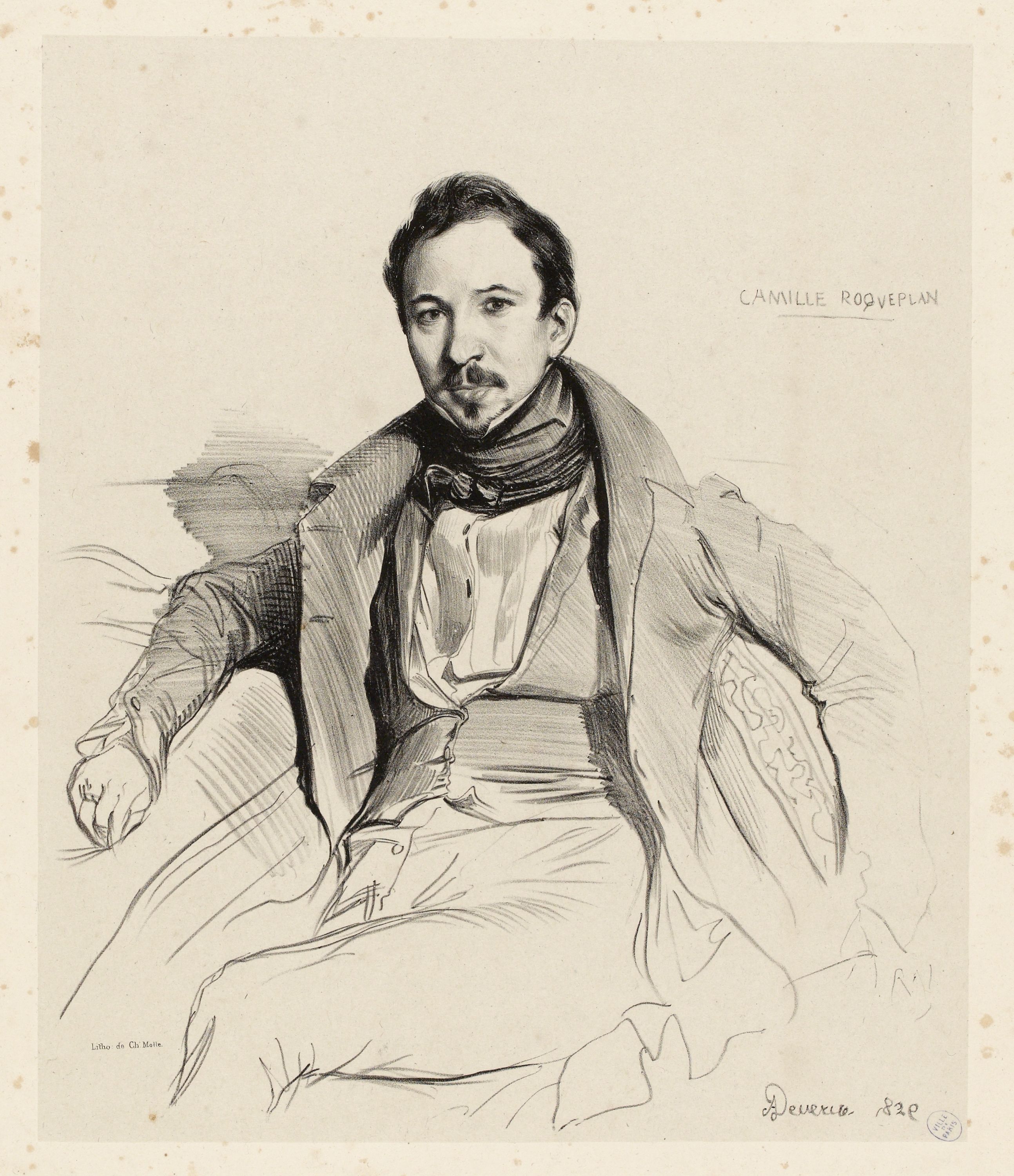 Achille Devéria, Portrait de Camille Rocoplan dit Roqueplan (1802-1855), peintre