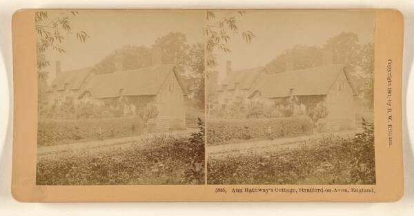 Benjamin West Kilburn, Ann Hathway's Cottage, Stratford-on-Avon, England.