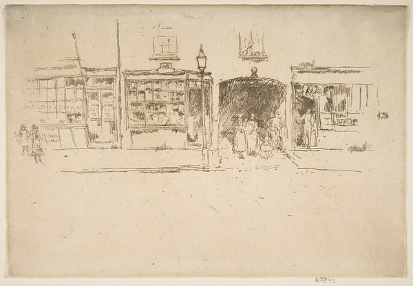 James McNeill Whistler, The Barber's (The Barber's Shop, Chelsea)
