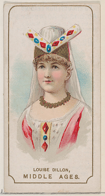 W. Duke, Sons & Co., Louise Dillon in Costume of the Middle Ages, from the set Actors and Actresses, Second Series (N71) for Duke brand cigarettes