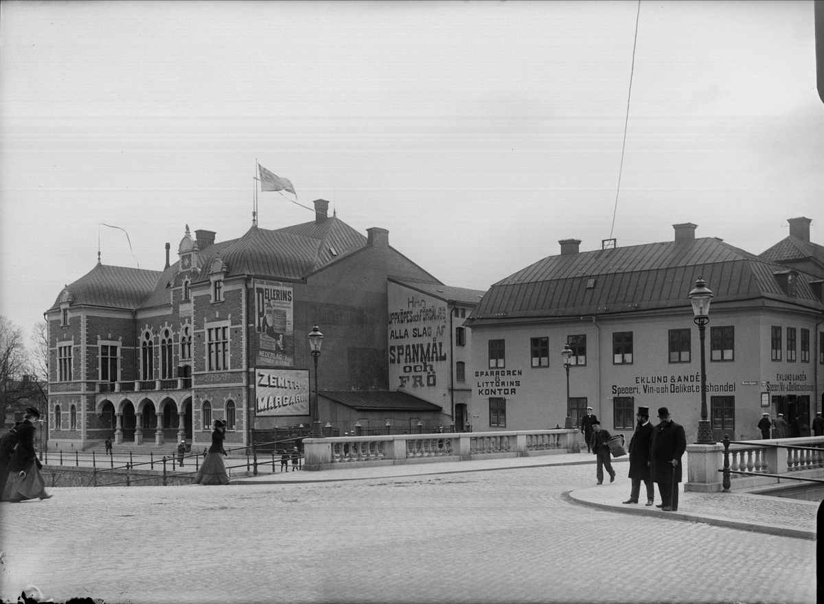 Alfred Dahlgren, Västra ÅVäand Nybron from Östra ÅVä, Uppsala 1901 - 1902