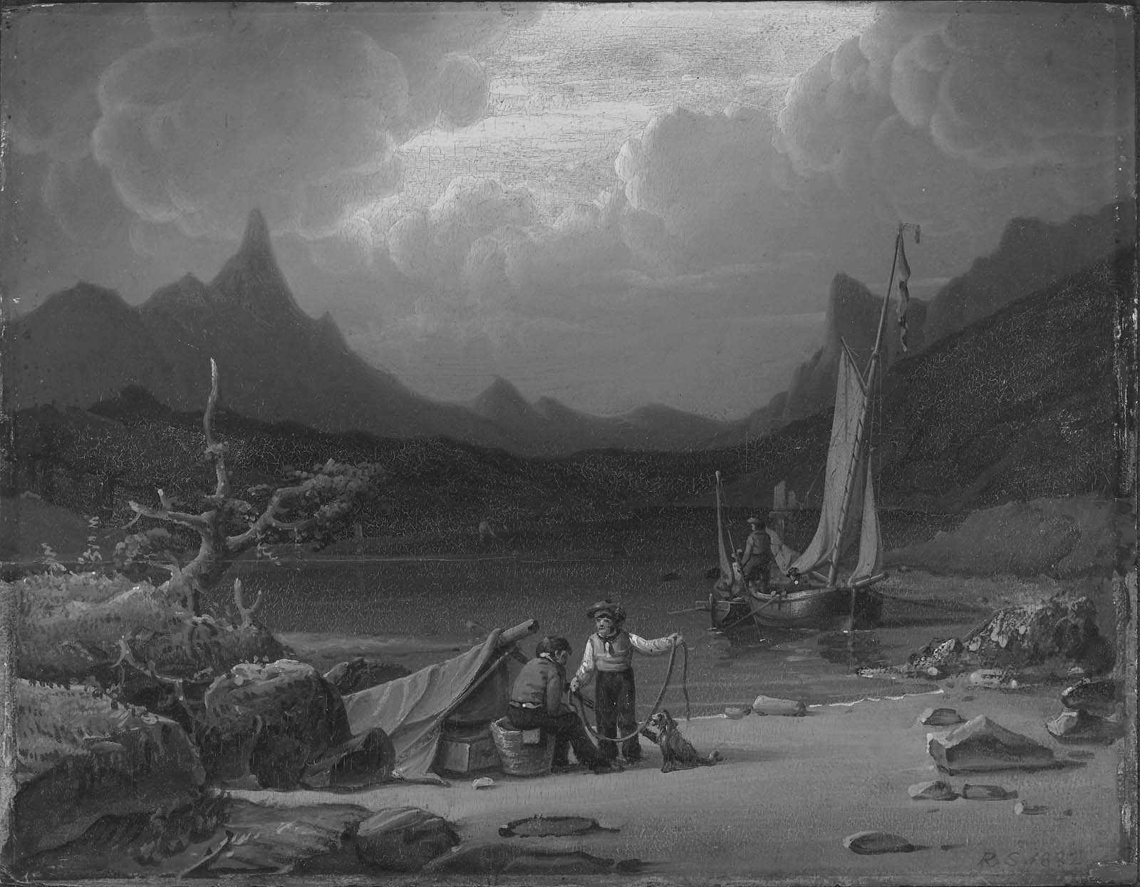 Robert Salmon, Shore and Figures