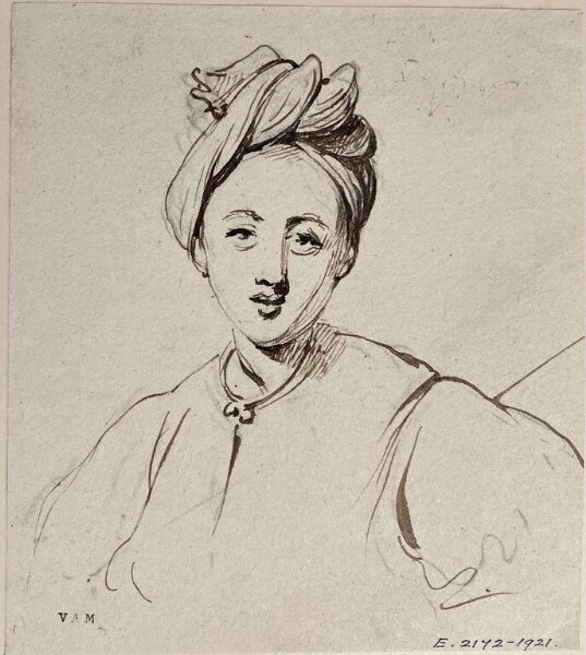 George Chinnery, A turbaned Chinese figure