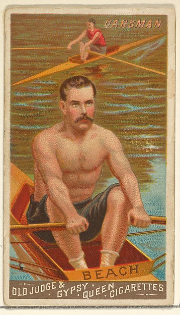 Goodwin & Company, Beach, Oarsman, from the Goodwin Champion series for Old Judge and Gypsy Queen Cigarettes
