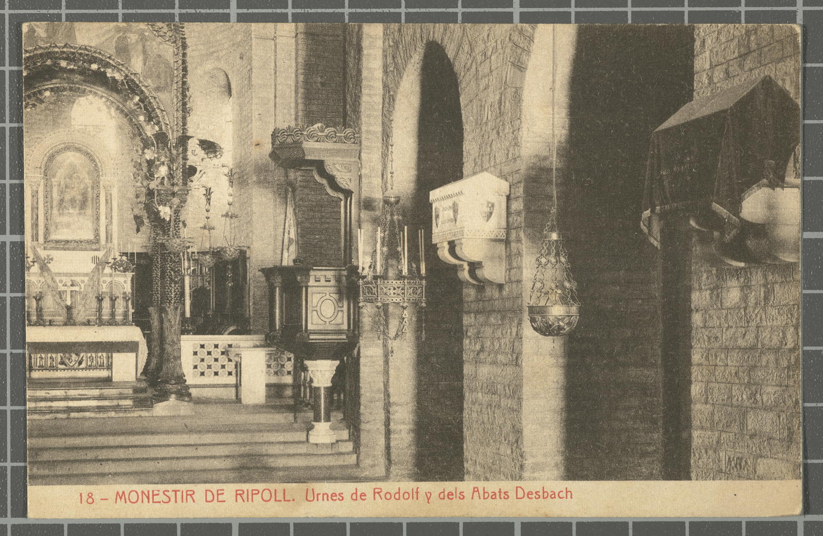 Desconegut, 18 - Monastery of Ripoll. Urnes de Rodolf y des Abats Desbach