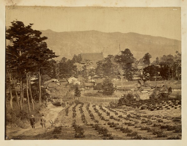 Unknown, [Pedestrians passing on a dirt road]