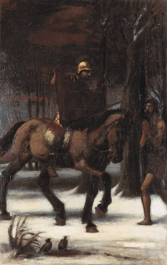 Hans von Marées, Die drei Reiter II: Hl. Martin