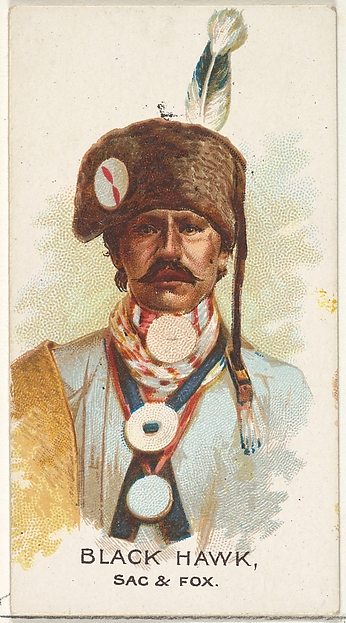 Allen & Ginter, Black Hawk, Sac and Fox, from the American Indian Chiefs series (N2) for Allen & Ginter Cigarettes Brands