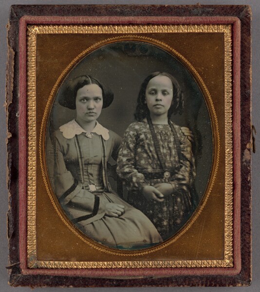 Unknown, [Portrait of Two Young Seated Women]