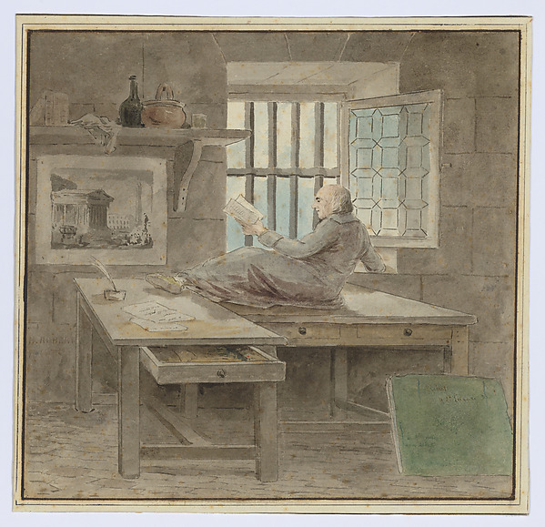 Hubert Robert, Self-Portrait in Saint-Lazare Prison