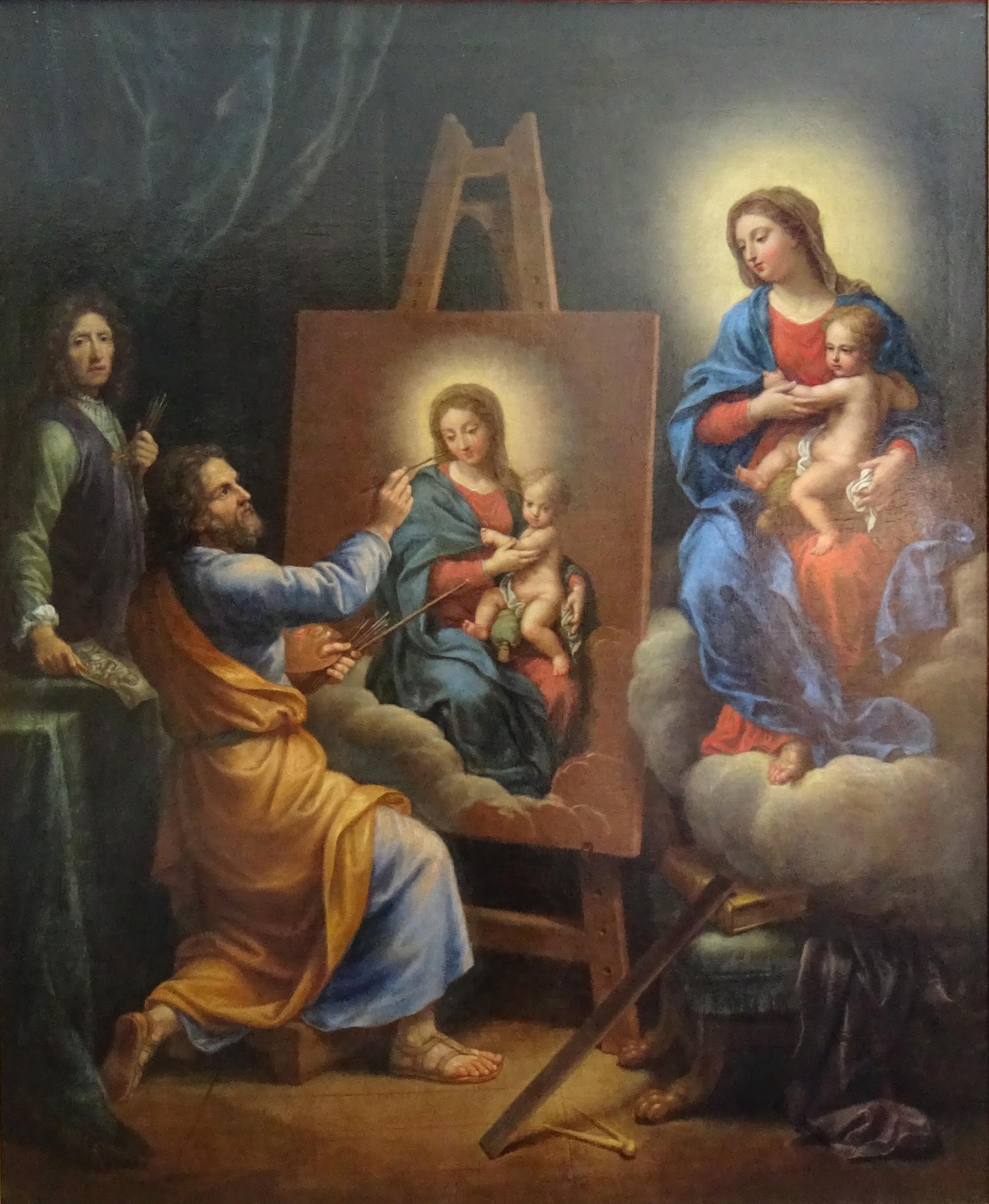 Pierre Mignard I, Saint Luc peignant la Vierge avec l'Autoportrait de Mignard