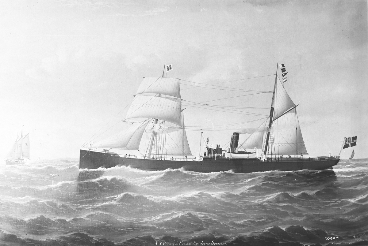 Anders Beer Wilse, Prot: Kragerø skibe Victoria