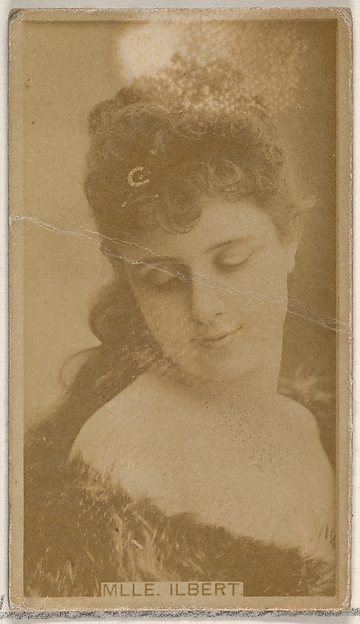 Allen & Ginter, Mlle. Ilberte, from the Actors and Actresses series (N45, Type 8) for Virginia Brights Cigarettes