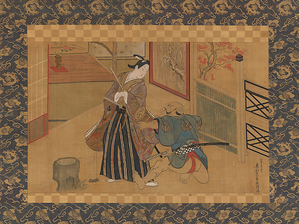 Okumura Masanobu, Kabuki Play Kusazuribiki from the Tales of Soga (Soga 
monogatari)